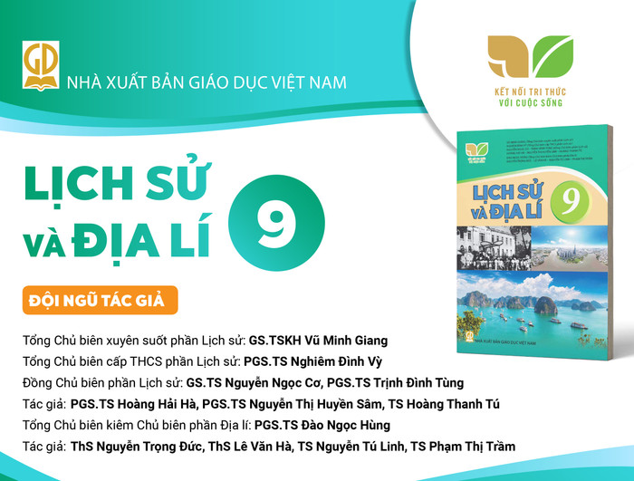 Infographic giới thiệu sách giáo khoa Lịch sử và Địa lí 9 - Bộ sách Kết nối tri thức với cuộc sống. Ảnh: Nhà xuất bản Giáo dục Việt Nam lsdl9kn.jpg