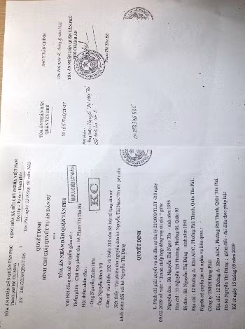 TAND quận Tân Phú đình chỉ vụ án vì bà Tín kiện sai đối tượng, chứ không phải không có khoản vay trên.