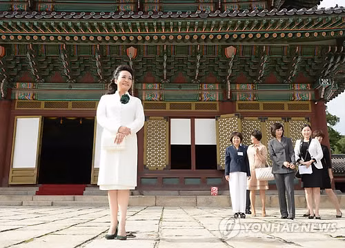 Đệ nhất phu nhân Trung Quốc Bành Lệ Viện thăm cung Changdeok.