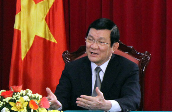 Chủ tịch nước Trương Tấn Sang. Ảnh: Talk Vietnam. Chủ tịch nước Trương Tấn Sang. Ảnh: Talk Vietnam.