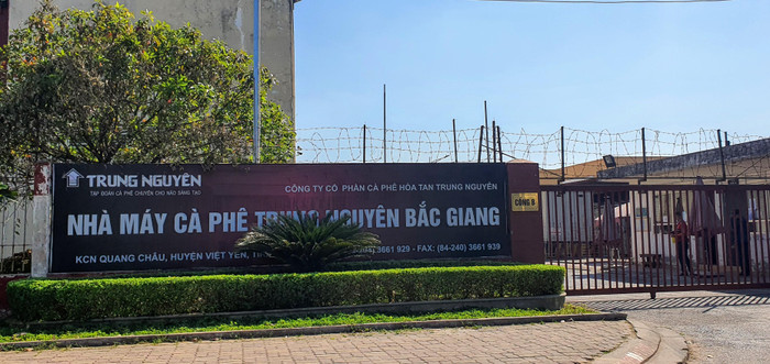 Nhà máy cà phê Trung Nguyên Bắc Giang. Ảnh: LC