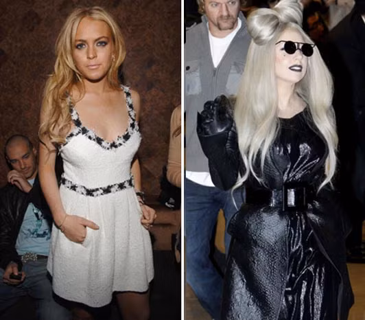 Blonde Cambell tâm sự: "Một số người nói tôi nhìn rất giống Lindsay Lohan (ảnh trái), người tôi hâm mộ. Nhưng thần tượng thật sự của tôi là Lady Gaga" (ảnh phải). Blonde Cambell tâm sự: "Một số người nói tôi nhìn rất giống Lindsay Lohan (ảnh trái), người tôi hâm mộ. Nhưng thần tượng thật sự của tôi là Lady Gaga" (ảnh phải).