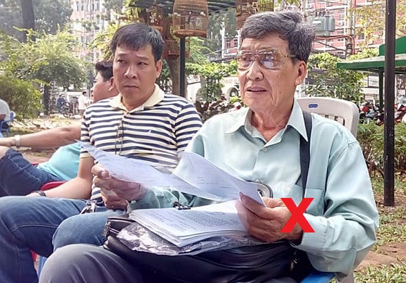 Ông Nguyễn Văn Lộc (dấu X). (Ảnh: Đan Quỳnh) Ông Nguyễn Văn Lộc (dấu X). (Ảnh: Đan Quỳnh)