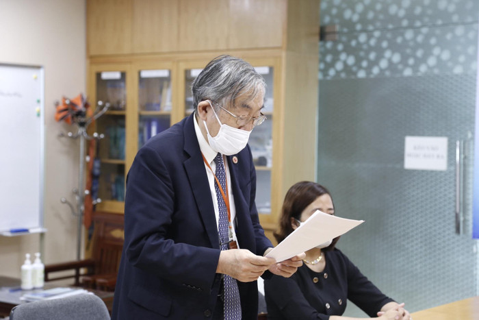 Ông Furuta Motoo - Hiệu trưởng Trường Đại học Việt Nhật phát biểu tại buổi lễ. (Ảnh: Hoài Ân) Ông Furuta Motoo - Hiệu trưởng Trường Đại học Việt Nhật phát biểu tại buổi lễ. (Ảnh: Hoài Ân)