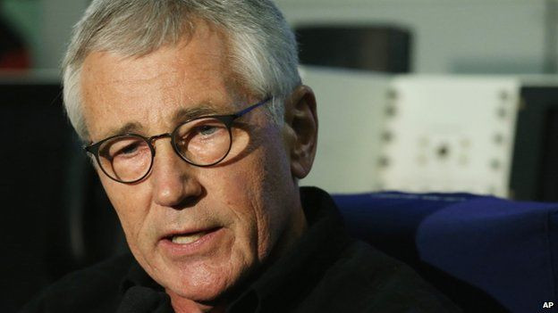Nguyên Bộ trưởng Quốc phòng Mỹ Chuck Hagel, ảnh: AP / BBC. Nguyên Bộ trưởng Quốc phòng Mỹ Chuck Hagel, ảnh: AP / BBC.