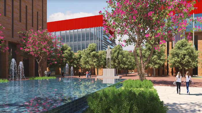 Hình ảnh đồ họa công viên mang tên cố Thủ tướng Phạm Văn Đồng trong ngôi trường đại học mang tên ông tại Quảng Ngãi, do Nguyễn Hoàng Group xây dựng và trình bày trước lãnh đạo tỉnh. Ảnh: NHG. Hình ảnh đồ họa công viên mang tên cố Thủ tướng Phạm Văn Đồng trong ngôi trường đại học mang tên ông tại Quảng Ngãi, do Nguyễn Hoàng Group xây dựng và trình bày trước lãnh đạo tỉnh. Ảnh: NHG.