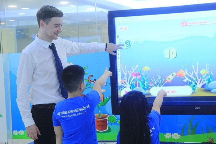 Học sinh tại trung tâm.