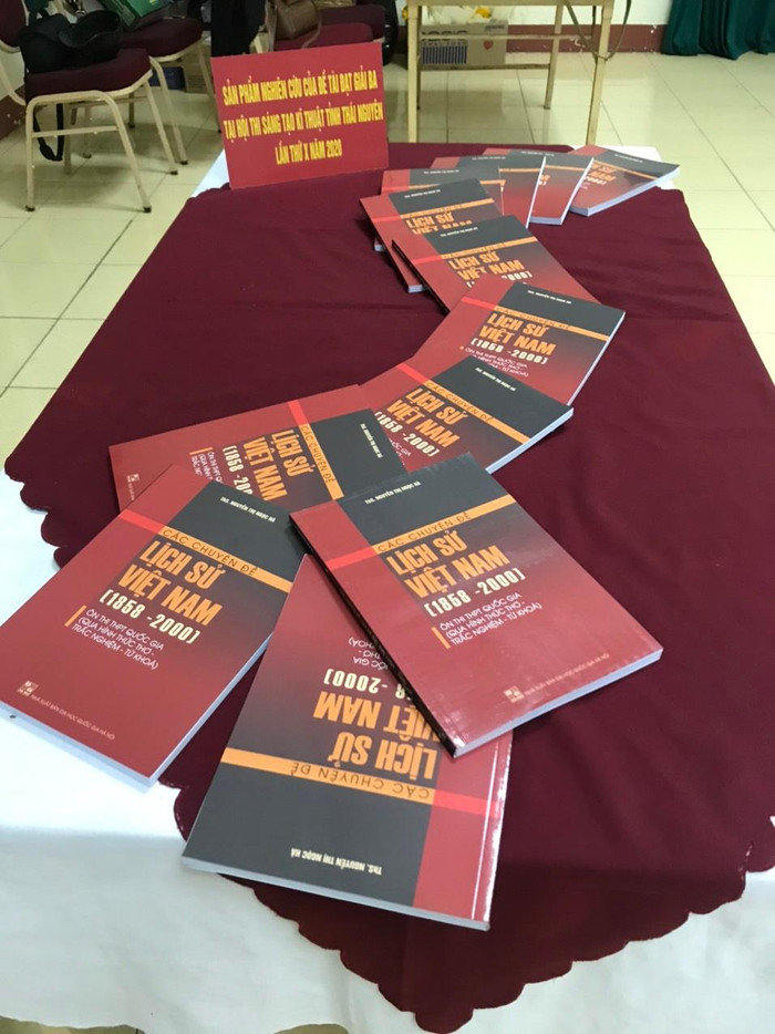 Công trình của cô giáo Nguyễn Thị Ngọc Hà trong buổi triển lãm Cuộc thi Sáng tạo kỹ thuật tỉnh Thái Nguyên lần thứ X.