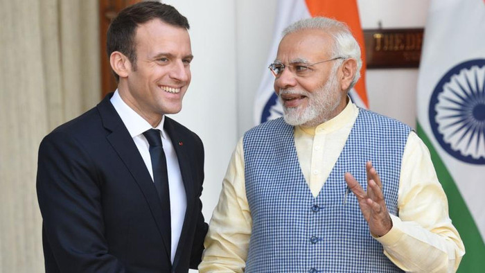 Tổng thống Pháp Emmaunuel Macron và Thủ tướng Ấn Độ Narendra Modi, ảnh: Hindustan Times. Tổng thống Pháp Emmaunuel Macron và Thủ tướng Ấn Độ Narendra Modi, ảnh: Hindustan Times.