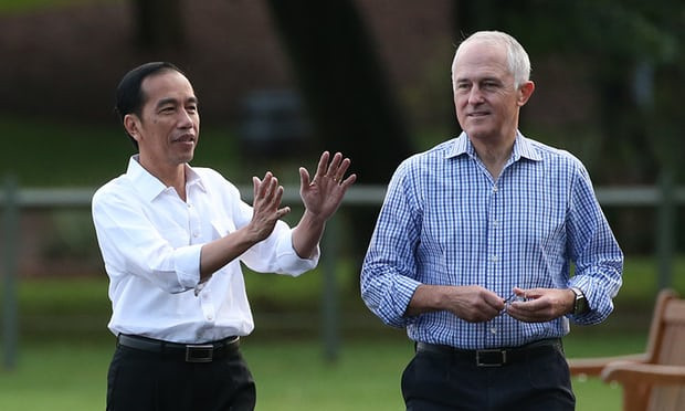 Tổng thống Indonesia Joko Widodo và Thủ tướng Australia Malcolm Turnbull, ảnh: EPA. Tổng thống Indonesia Joko Widodo và Thủ tướng Australia Malcolm Turnbull, ảnh: EPA.