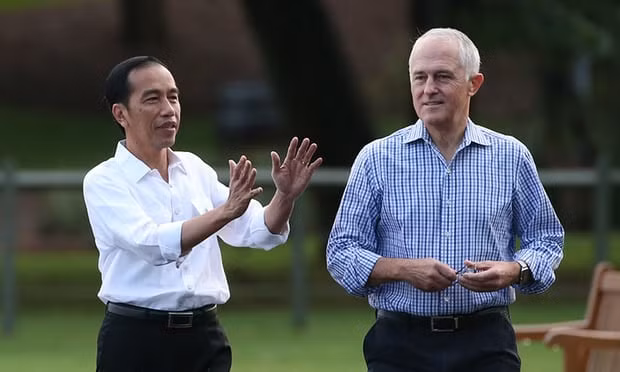 Tổng thống Indonesia Joko Widodo và Thủ tướng Australia Malcolm Turnbull, ảnh: EPA. Tổng thống Indonesia Joko Widodo và Thủ tướng Australia Malcolm Turnbull, ảnh: EPA.