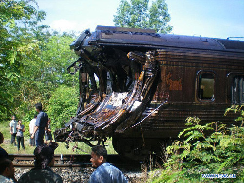 Hiện trường vụ tai nạn. Ảnh: Tân Hoa xã