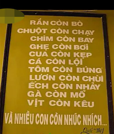 Thực đơn của một nhà hàng Ảnh: Internet