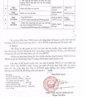 Thông báo tuyển sinh của UBND quận Hà Đông "một đằng" nhưng thực tế khi học lại "một nẻo".