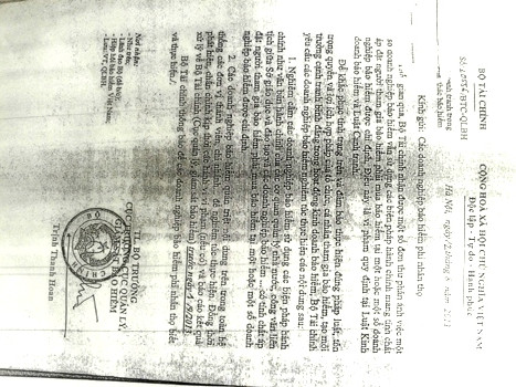 Bộ Tài chính đã có văn bản nghiêm cấm các đơn vị bảo hiểm sử dụng các văn bản hành chính trong quá trình mua bán bảo hiểm. Bộ Tài chính đã có văn bản nghiêm cấm các đơn vị bảo hiểm sử dụng các văn bản hành chính trong quá trình mua bán bảo hiểm.