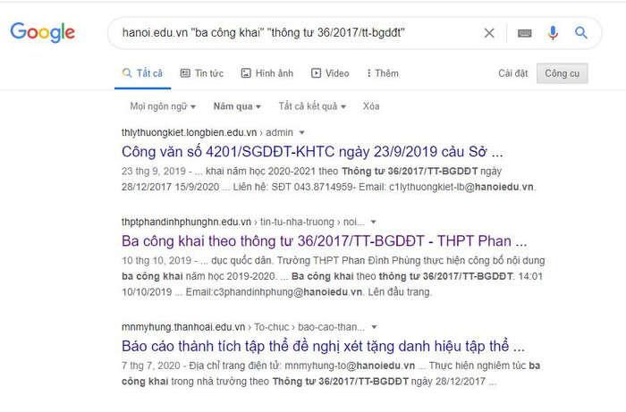 Kết quả tìm kiếm từ khóa hanoi.edu.vn "ba công khai" "thông tư 36/2017/TT-BGDĐT" trong vòng 1 năm qua.