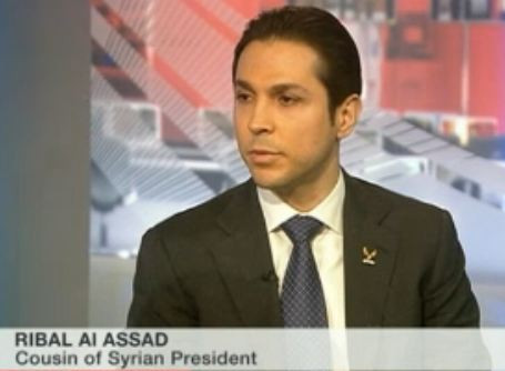 Em họ Tổng thống Syria Bashar al-Assad trả lời phỏng vấn trên BBC Em họ Tổng thống Syria Bashar al-Assad trả lời phỏng vấn trên BBC