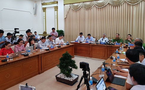Toàn cảnh buổi họp báo thường kỳ tại Thành phố Hồ Chí Minh. (Ảnh: H.L) Toàn cảnh buổi họp báo thường kỳ tại Thành phố Hồ Chí Minh. (Ảnh: H.L)