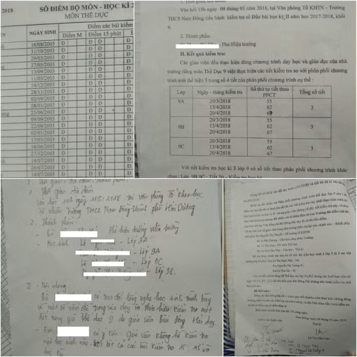 Dù có biên bản thanh tra, biên bản làm việc với học sinh nhưng giáo viên Bùi Đông H. vẫn được đánh giá là Đạt khi kiểm tra. (Ảnh: LC)