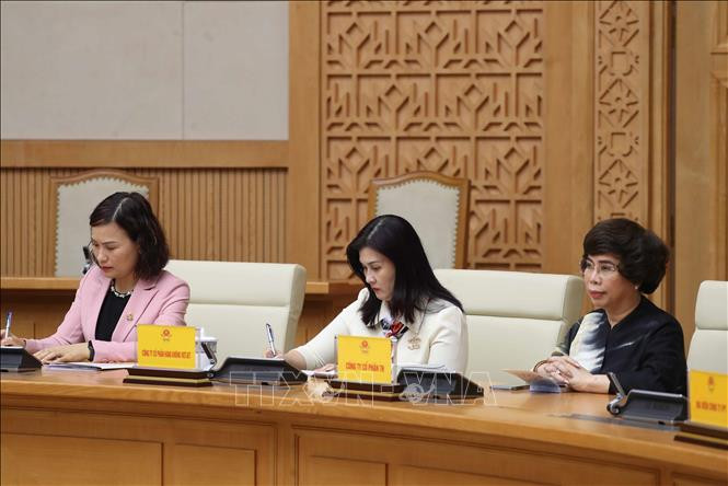 Đại diện các doanh nghiệp tại cuộc gặp. Ảnh: TTXVN Đại diện các doanh nghiệp tại cuộc gặp. Ảnh: TTXVN