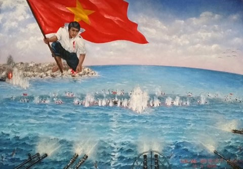 Bức tranh Gạc Ma - Vòng tròn bất tử của họa sĩ Bùi Lệ Trang. Bức tranh Gạc Ma - Vòng tròn bất tử của họa sĩ Bùi Lệ Trang.