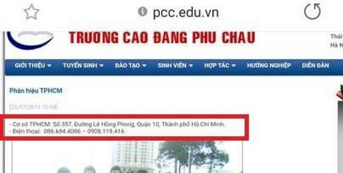 Phân hiệu của trường Cao đẳng Phú Châu được ghi trên website của trường. Phân hiệu của trường Cao đẳng Phú Châu được ghi trên website của trường.