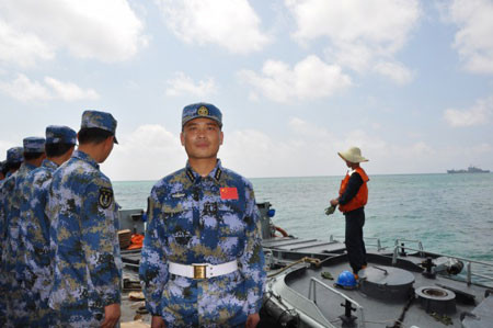 Cam Văn Bân, chỉ huy quân Trung Quốc chốt giữ Đá Xu Bi (phía Trung Quốc gọi là Chử Bích Tiêu)