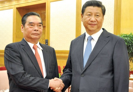 Thường trực Ban Bí thư Lê Hồng Anh và Chủ tịch Trung Quốc Tập Cận Bình.