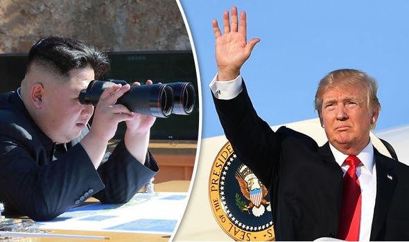 Nhà lãnh đạo Triều Tiên Kim Jong-un và Tổng thống Mỹ Donald Trump, ảnh: Daily Express. Nhà lãnh đạo Triều Tiên Kim Jong-un và Tổng thống Mỹ Donald Trump, ảnh: Daily Express.