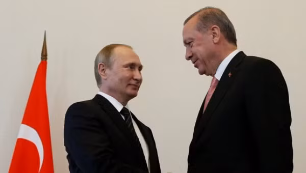 Tổng thống Nga Vladimir Putin và Tổng thống Thổ Nhĩ Kỳ Erdogan, ảnh: telesurtv.net.