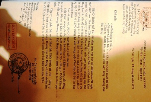 Văn bản 982/UBND là bảo bối giúp Công ty Phú Hưng đi huy động vốn. Văn bản 982/UBND là bảo bối giúp Công ty Phú Hưng đi huy động vốn.