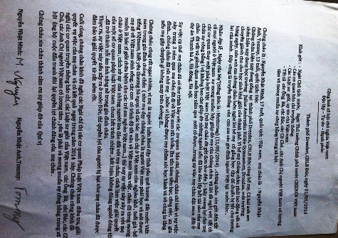 Bức thư của em Nguyễn Nhật Minh và em Nguyễn Nhật Anh, Tommy từ TP. Dresden, CHLB Đức Bức thư của em Nguyễn Nhật Minh và em Nguyễn Nhật Anh, Tommy từ TP. Dresden, CHLB Đức