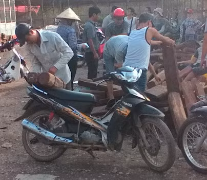 Chợ gỗ trái phép tấp nập người mua, kẻ bán!
