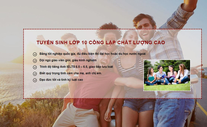 Ảnh chụp màn hình thông báo tuyển sinh lớp 10 công lập chất lượng cao của Trung tâm Giáo dục nghề nghiệp - giáo dục thường xuyên quận 1 thành phố Hồ Chí Minh. Ảnh: giaoducnghenghiepquan1.edu.vn. Ảnh chụp màn hình thông báo tuyển sinh lớp 10 công lập chất lượng cao của Trung tâm Giáo dục nghề nghiệp - giáo dục thường xuyên quận 1 thành phố Hồ Chí Minh. Ảnh: giaoducnghenghiepquan1.edu.vn.