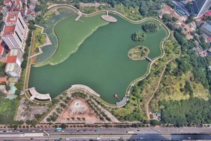 Dự án Công viên hồ điều hòa Phùng Khoang. Ảnh: Báo Đại đoàn kết