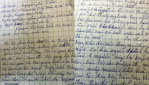 Đơn tường trình sự việc của anh Lã Phi Tiến. (Ảnh: H.L) Đơn tường trình sự việc của anh Lã Phi Tiến. (Ảnh: H.L)