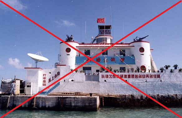 Căn cứ nhà nổi công sự Trung Quốc xây dựng bất hợp pháp trên đá Tư Nghĩa nằm trong quần đảo Trường Sa thuộc chủ quyền Việt Nam sau khi cất quân xâm lược và chiếm đóng trái phép từ năm 1988 đến nay.