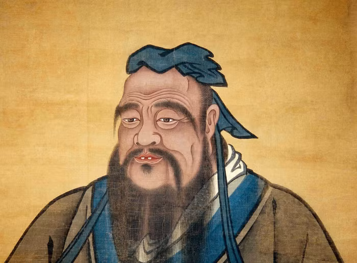 Ảnh vẽ chân dung Khổng Tử. Hình minh họa.