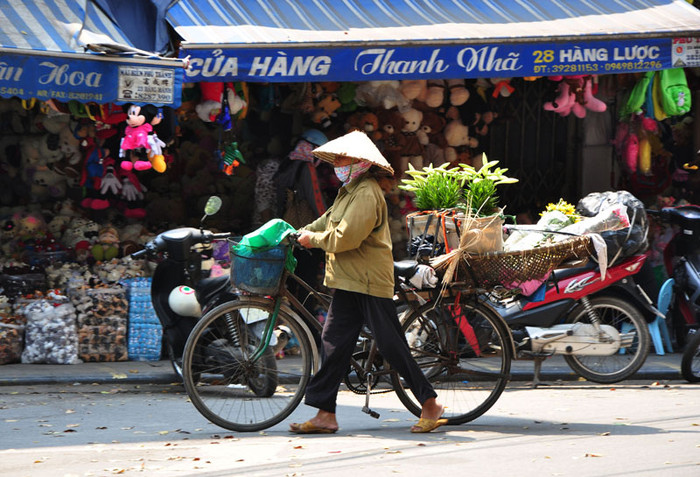 Những chiếc xe đạp chở đầy hoa vẫn lăn bánh trên phố. Những chiếc xe đạp chở đầy hoa vẫn lăn bánh trên phố.
