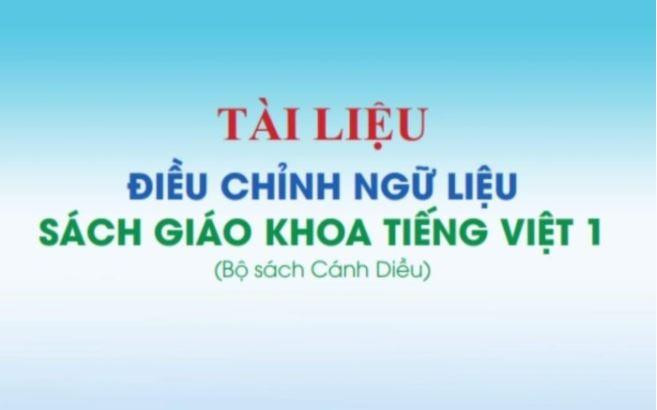 Bộ vừa phê duyệt tài liệu điều chỉnh ngữ liệu sách giáo khoa Cánh Diều (Ảnh chụp từ màn hình) Bộ vừa phê duyệt tài liệu điều chỉnh ngữ liệu sách giáo khoa Cánh Diều (Ảnh chụp từ màn hình)