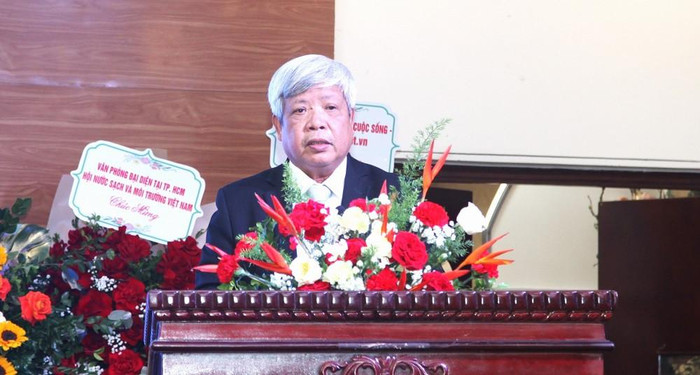 TS. Nguyễn Linh Ngọc - Chủ tịch Hội Nước sạch và Môi trường Việt Nam phát biểu khai mạc Diễn đàn