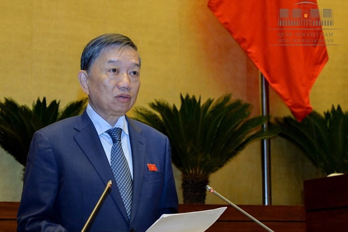 Bộ trưởng Bộ Công an Tô Lâm. Ảnh: Quochoi.vn Bộ trưởng Bộ Công an Tô Lâm. Ảnh: Quochoi.vn
