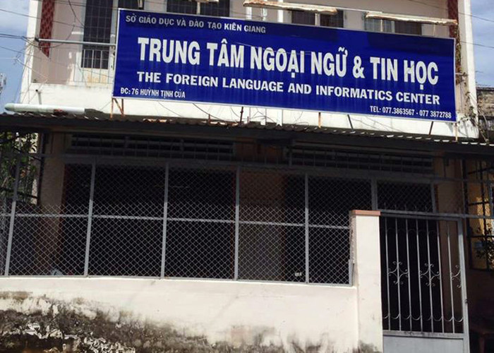 Trung tâm Ngoại ngữ và Tin học tỉnh Kiên Giang. (Ảnh; H.L)