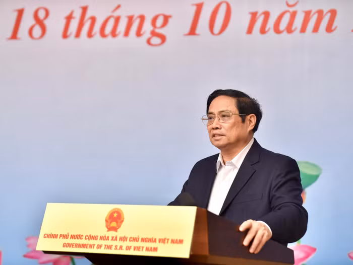 Thủ tướng phát biểu. Ảnh: VGP