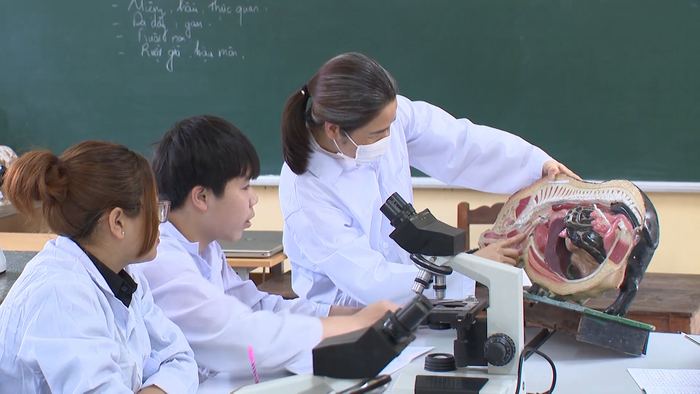 Hậu sáp nhập, một phần cơ sở vật chất dôi dư đã được bố trí để xây dựng bệnh viện của Phân hiệu Trường Đại học Y Hà Nội. Ảnh: Báo Thanh Hóa