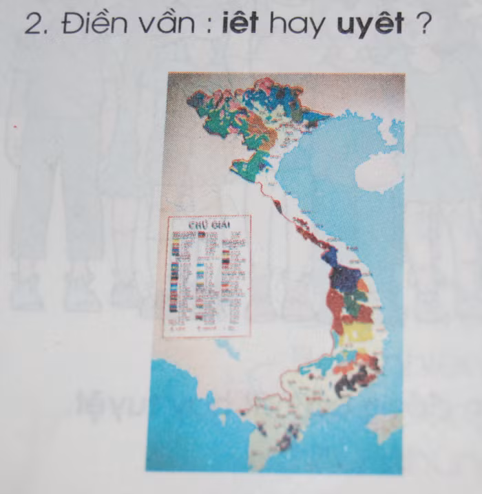 Bản đồ Việt Nam không thể hiện rõ quần đảo Hoàng Sa, Trường Sa tại trang 78 sách tiếng Việt lớp 1, tập 2.