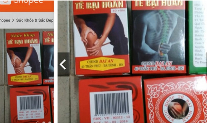 Cục Quản lý Dược đình chỉ lưu hành thuốc trị khớp giả số đăng ký. ảnh: Truyền hình Thanh Hóa. Cục Quản lý Dược đình chỉ lưu hành thuốc trị khớp giả số đăng ký. ảnh: Truyền hình Thanh Hóa.