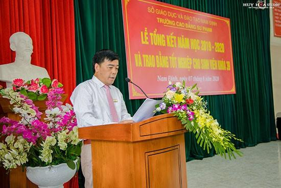 Thầy Trần Ngọc Hiển - Hiệu trưởng Trường Cao đẳng Sư phạm Nam Định. Ảnh: Website nhà trường.