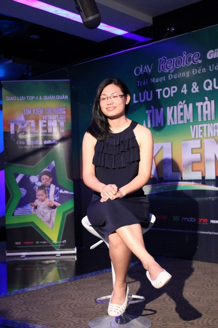 Hương Thảo tại buổi gặp mặt báo chí sáng nay. Ảnh: Lê Huyền Hương Thảo tại buổi gặp mặt báo chí sáng nay. Ảnh: Lê Huyền