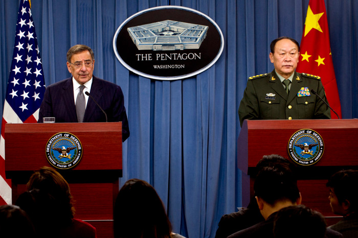 Họp báo sau hội đàm giữa Bộ trưởng Quốc phòng hai nước Mỹ - Trung
